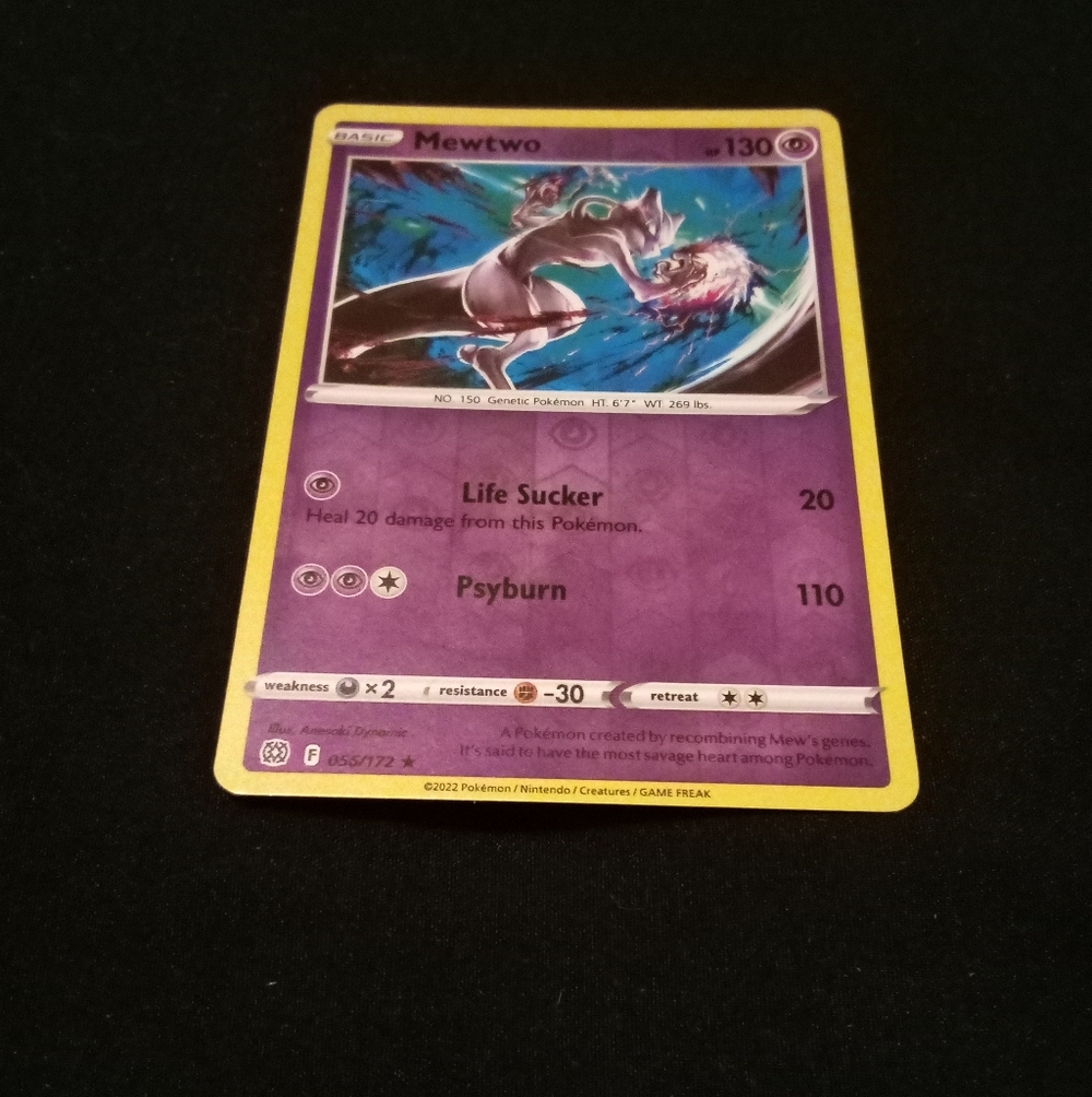 Pokemon Mewtwo 056/172 Brilliant Stars Rare Holo